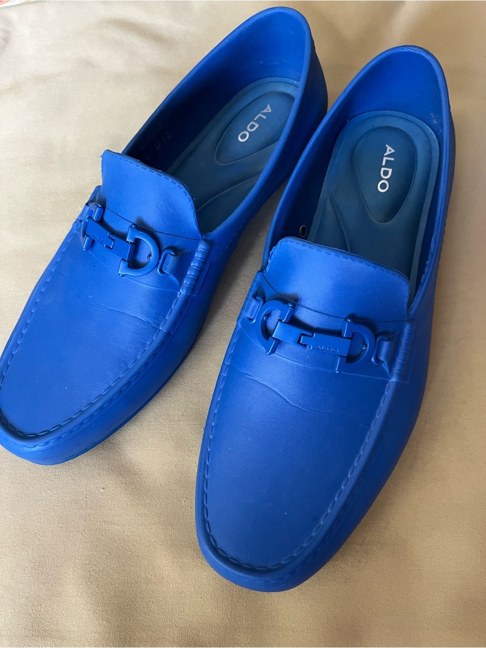 Aldo bright Blue Slip on Loafers size 12